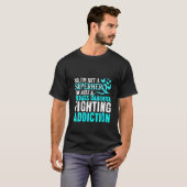 女性薬賭博アルコール認識度中毒R Tシャツ (正面フル)