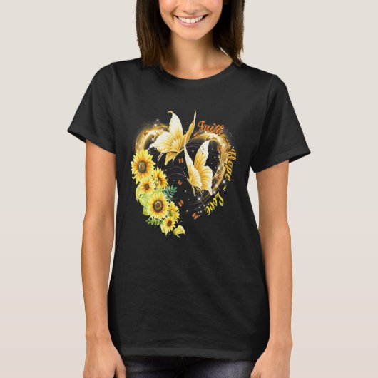 女性蝶の信仰ホープ愛 Tシャツ (正面)