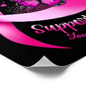 女性蝶サポートスクワッド乳がん戦士 ポスター (角)