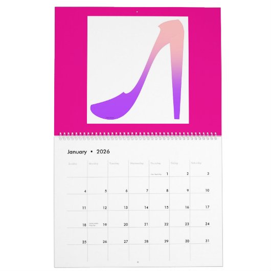 女性衣服 カレンダー (1月 2026)