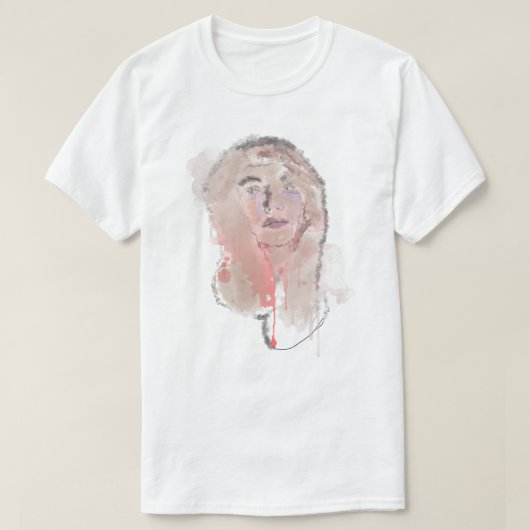 女性表現主義ポートレート Tシャツ (デザイン正面)
