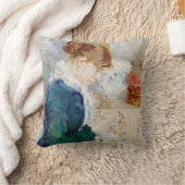 女性裁縫、ベルザモリソト クッション (ブランケット)