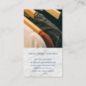 女性裁縫 | 衣類ハンガー 名刺 (裏面)