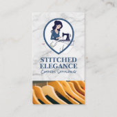 女性裁縫 | 衣類ハンガー 名刺 (正面)