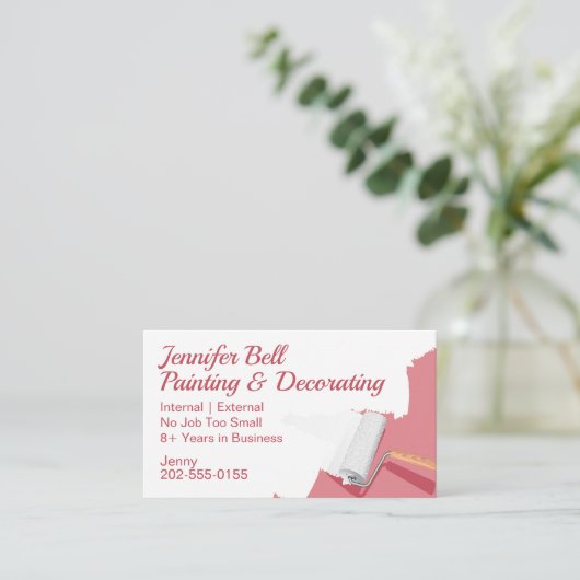 女性装飾家 名刺 (スタンド正面)