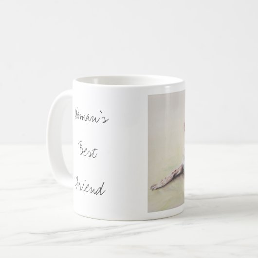 "女性親友"の文字を持つ英国セッター コーヒーマグカップ (正面左)