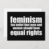 女性解放運動の定義と女性の平等な権利 ポストカード (正面/裏面)