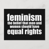 女性解放運動の定義と女性の平等な権利 ポストカード (正面)