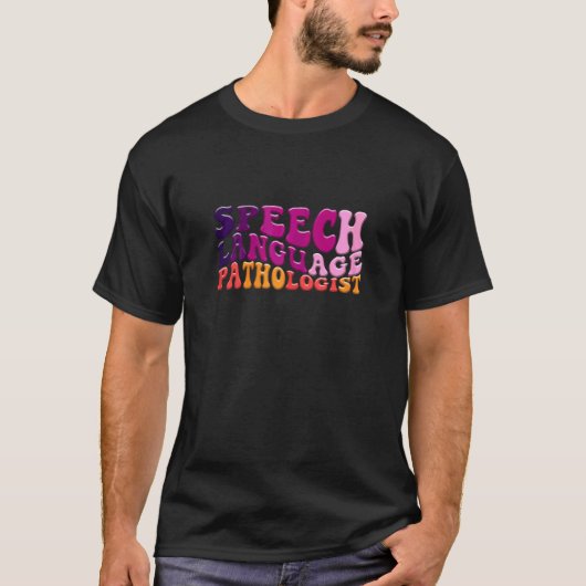 女性言語聴覚士 ボヘミアン レトロ スピー Tシャツ (正面)