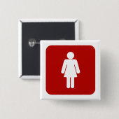 女性記号 缶バッジ (正面&裏面)