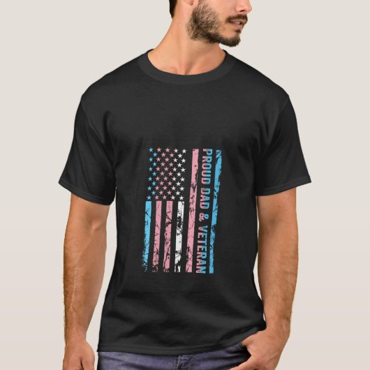 女性誇りを持ったパパ退役軍人トランスジェンダーパパSupo Tシャツ (正面)
