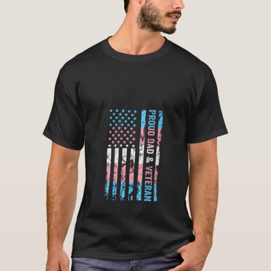 女性誇りを持ったパパ退役軍人トランスジェンダーパパSupo Tシャツ (正面)
