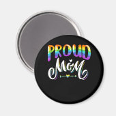 女性誇りを持ったママLGBTゲイプライドレズビアンレインボー マグネット (正面/裏面)