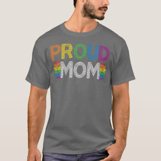 女性誇りを持ったママLGBT LGBTプライド月マ誇りを持ったム  Tシャツ