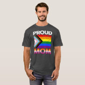 女性誇りを持った母トランスジェンダープライドレズビアンLGBT Tシャツ (正面フル)