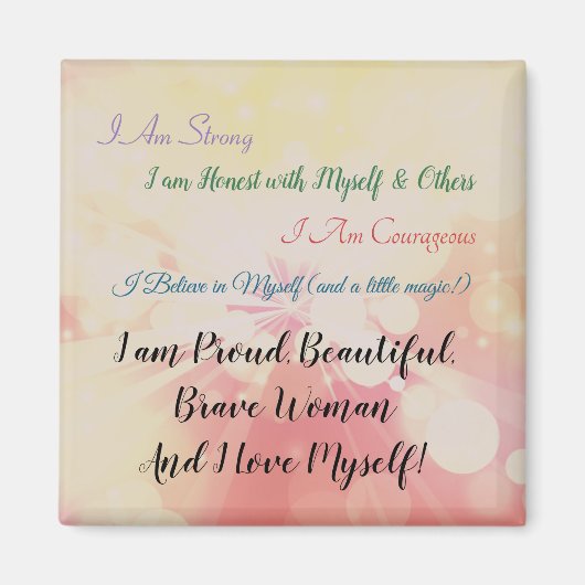 女性誇りを持った磁石 マグネット (正面)