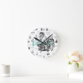 女性誌の24時間体制 ラウンド壁時計 (ホーム)