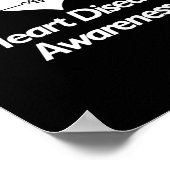 女性認識度健康用疾病ハートシャツ ポスター (角)