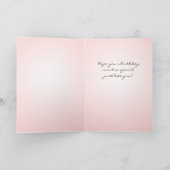 女性誕生日かわいらしカードピンク カード (内部)