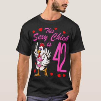女性誕生日このセクシーチックは42番目の女の子の誕生 Tシャツ