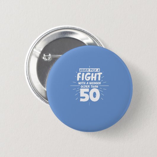 女性誕生日50誕生日50年のギフトおもしろい 缶バッジ (正面&裏面)