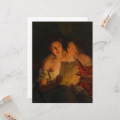 女性読のラブレター カード (正面/裏面インサイチュ)