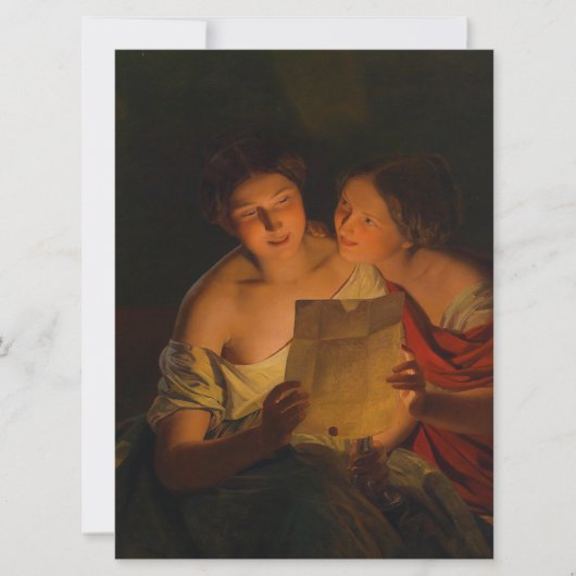 女性読のラブレター カード (正面)