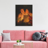 女性読のラブレター（Waldmuker著） キャンバスプリント (インサイチュ (リビング))