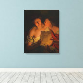 女性読のラブレター（Waldmuker著） キャンバスプリント (インサイチュ (ウッドフロア))