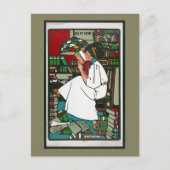 女性読の ポストカード (正面)