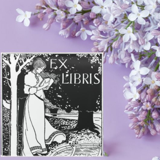 女性読アールヌーボー ガラスコースター