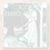 女性読アールヌーボー ガラスコースター (裏面)