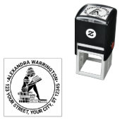 女性読ズオンブックスネーム差出人住所 セルフインキングスタンプ (インサイチュ)