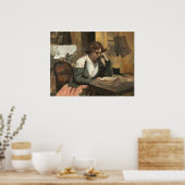 女性読ズ – ジャン – バプティスト – コローファインアート ポスター (キッチン)