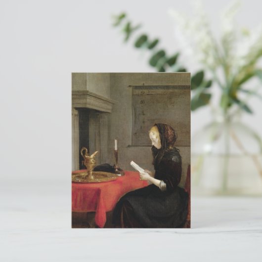 女性読ズ， c.1662 ポストカード (スタンド正面)