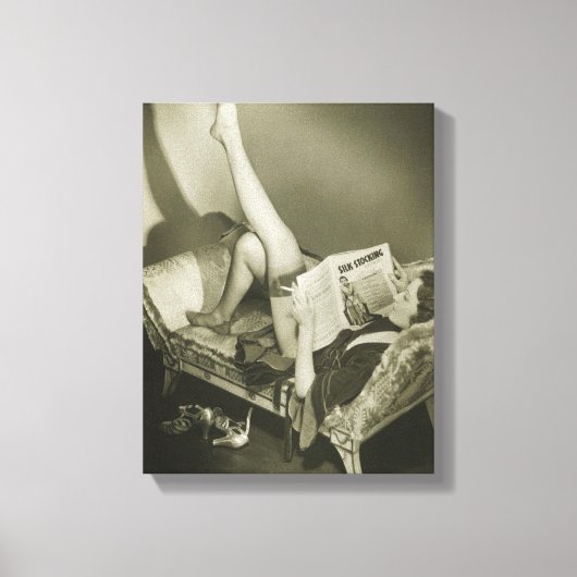 女性読雑誌 キャンバスプリント (正面)