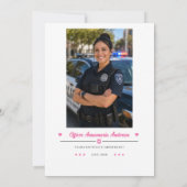 女性警察学校卒業式 シン・ブルー・ライン | 招待状 (裏面)