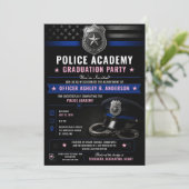 女性警察学校卒業生 薄い青いライン |  招待状 (スタンド正面)