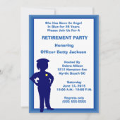 女性警察官の退職パーティの招待状 招待状 (正面)