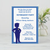 女性警察官の退職パーティの招待状 招待状 (スタンド正面)