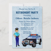 女性警察官の退職パーティの招待状 招待状 (正面)