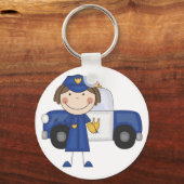 女性警察官Tシャツとギフト キーホルダー (正面)