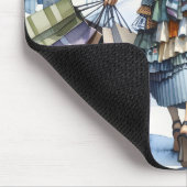 女性買い物客バッグ マウスパッド (コーナー)