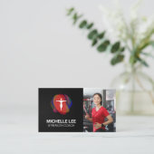 女性走のトレッドミル 名刺 (スタンド正面)