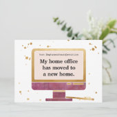 女性起業家ボスレディーホームオフィスムービング 案内状 (スタンド正面)