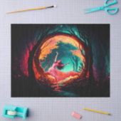 女性踊りギフトティッシュペーパー 薄葉紙 (クラフト)