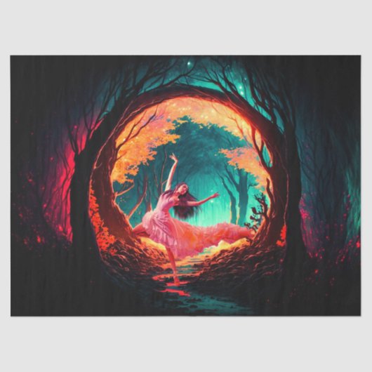 女性踊りギフトティッシュペーパー 薄葉紙 (正面)