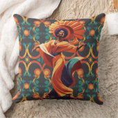 女性踊り クッション (ブランケット)