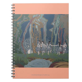 女性踊りin月明かり ノートブック