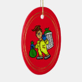 女性車庫コレクタークリスマスオーナメント セラミックオーナメント (右)